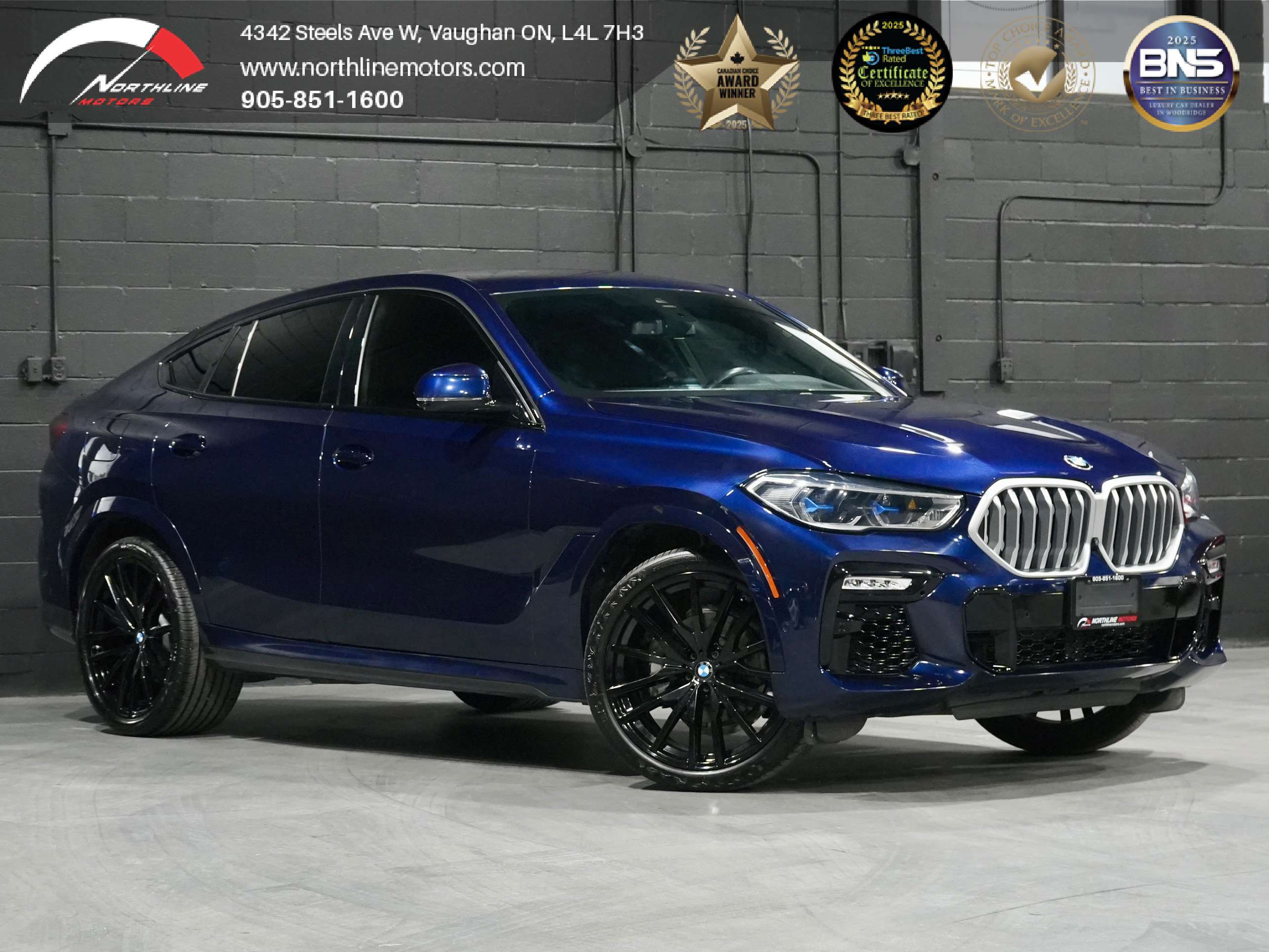 Blue 2021 BMW X6 xDrive40i AWD SUV / Crossover All-Wheel Drive Automatic
