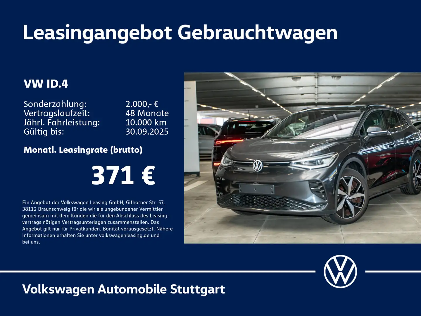 Volkswagen ID.4 GTX Navi AHK Kamera P-Dach Standheizung Grau - 1