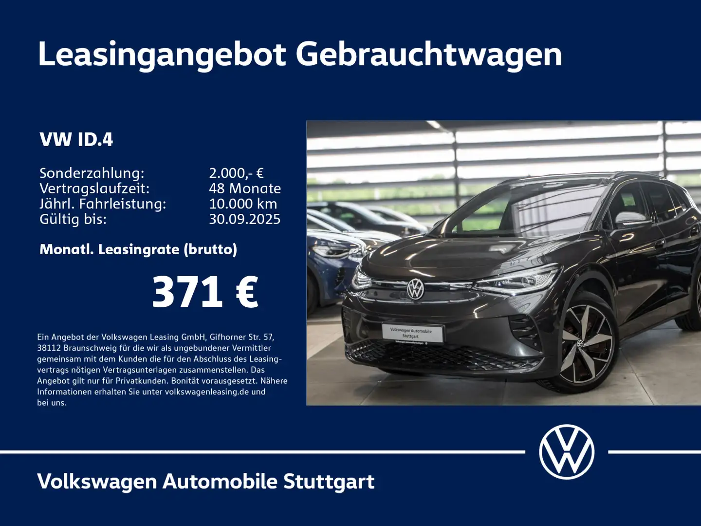 Volkswagen ID.4 GTX Navi AHK Kamera P-Dach Standheizung Grau - 1