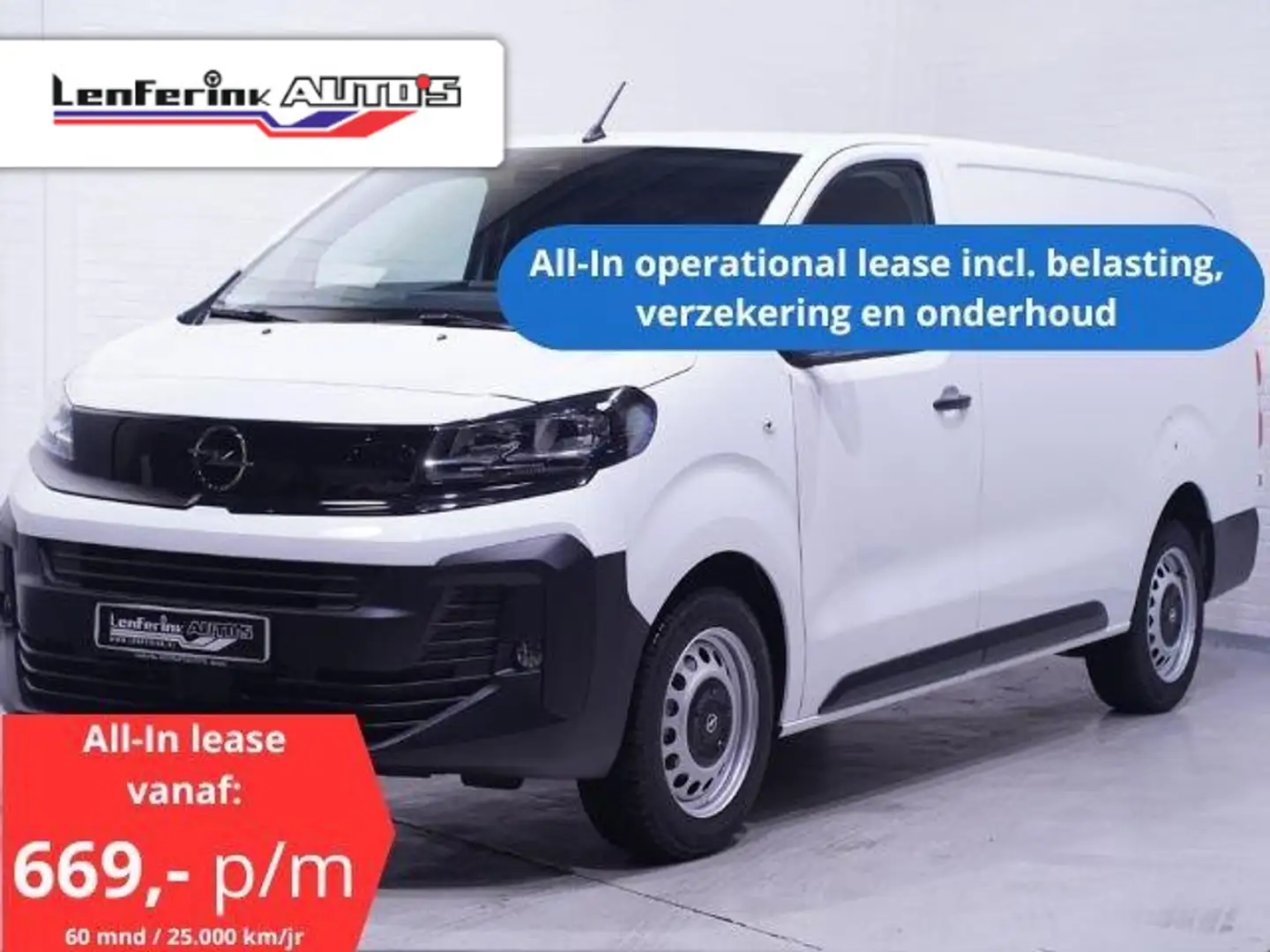 Opel Vivaro 120 pk L3H1 All-In Lease v.a. 669,- p.mnd Navi Air Wit - 1