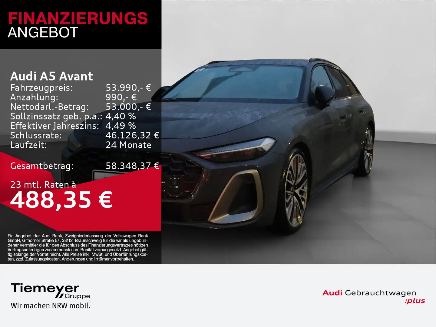 Audi A5 TFSI Q S LINE EDITION 1 UPE80 LM20 HuD Grau - 1