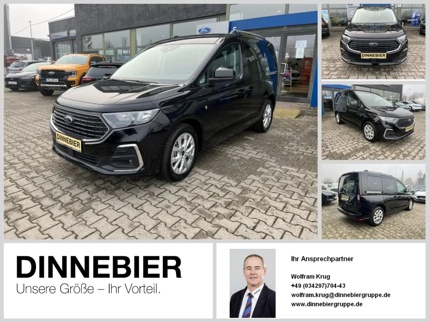 Ford Tourneo Connect L1 Titanium 90 kW Navi+Kamera Zwart - 1