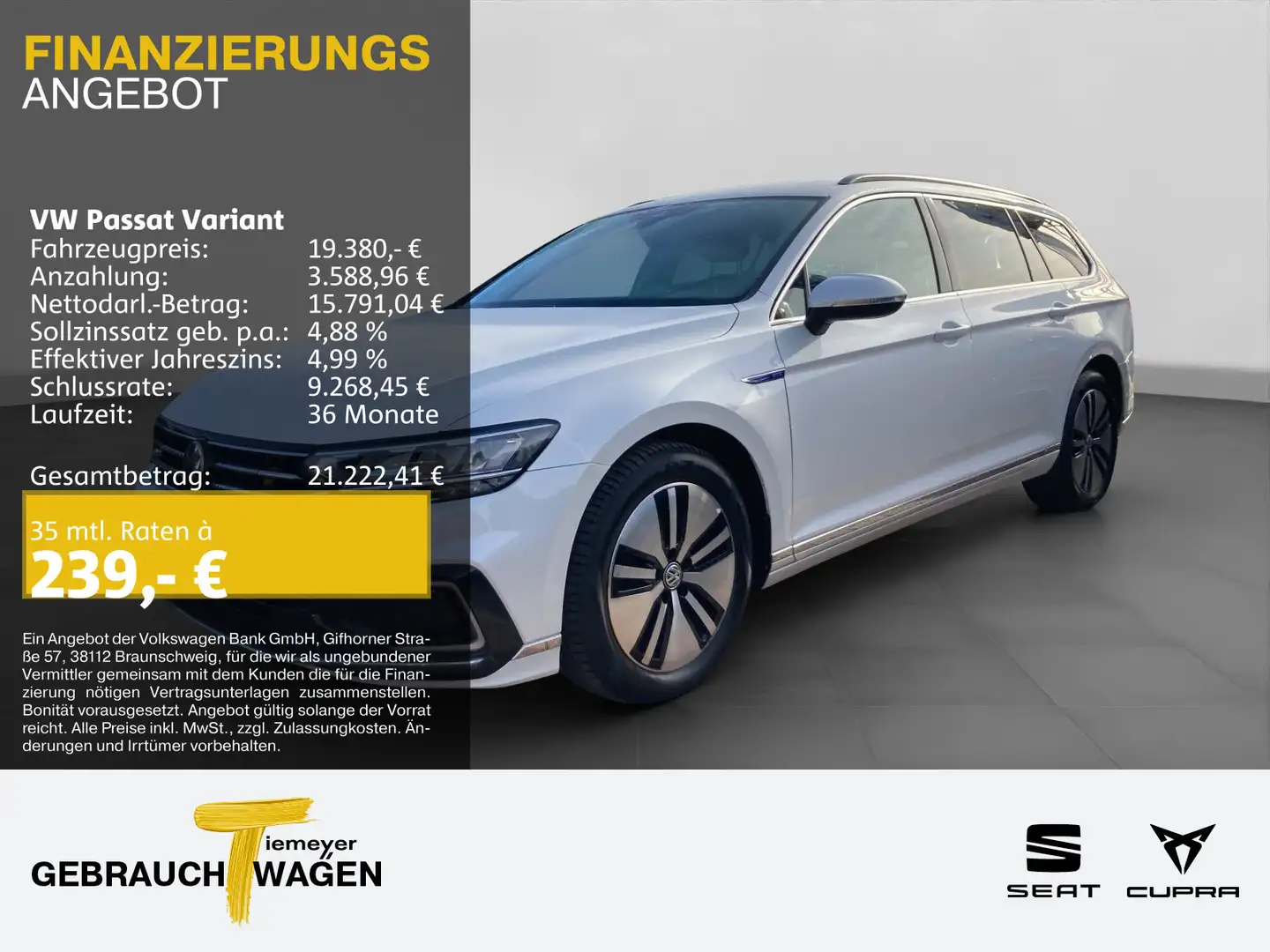 Volkswagen Passat Variant GTE AHK KAMERA NAVI LED Weiß - 1
