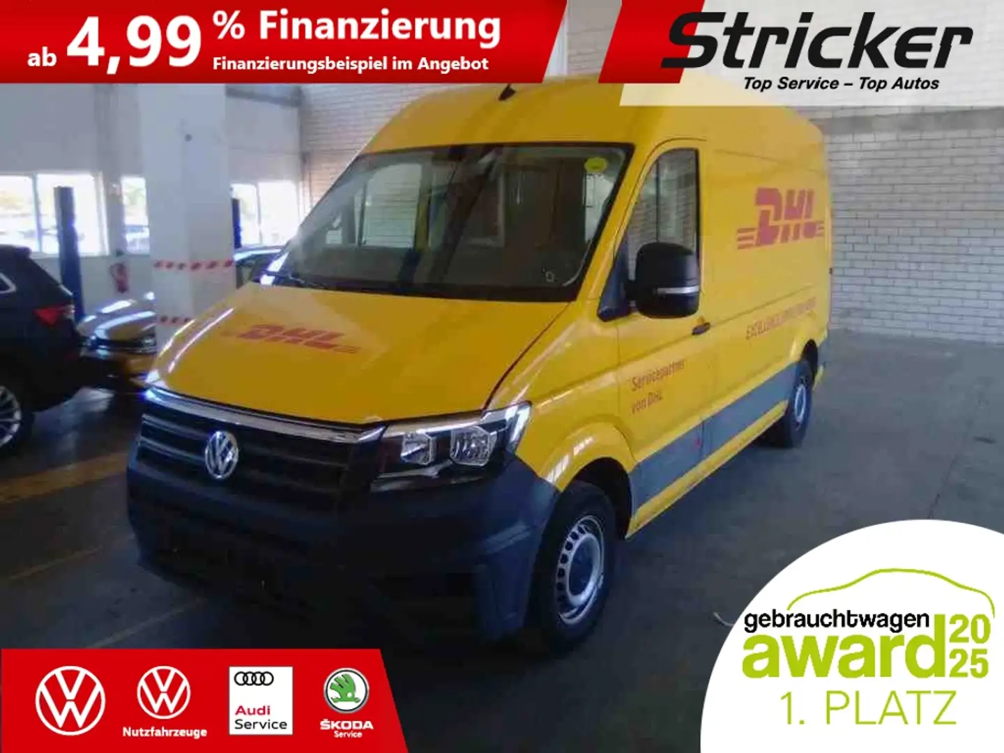 Volkswagen Crafter Kasten mittellang Hochdach 2.0TDI 296,-oh Jaune - 1