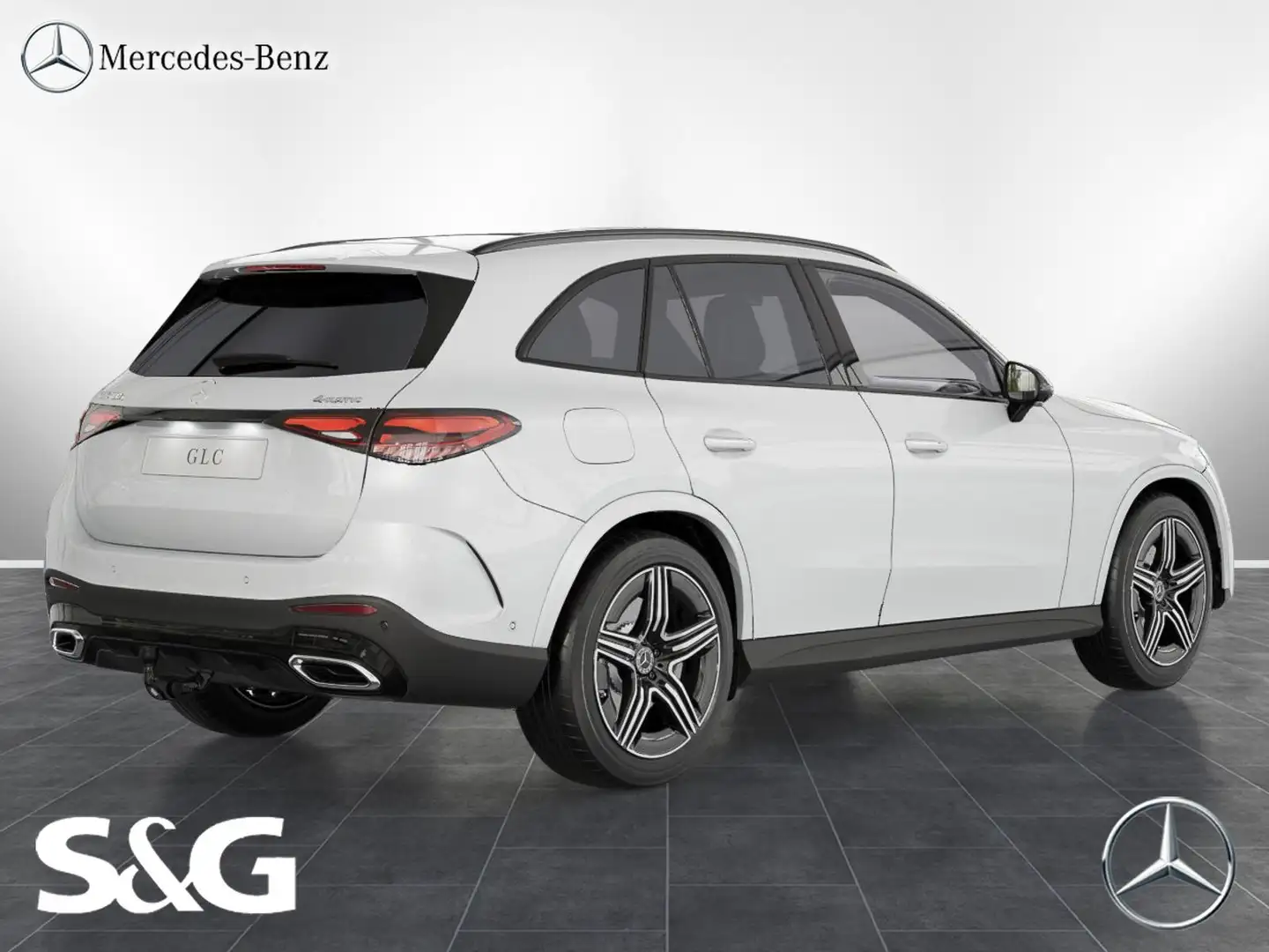 Mercedes-Benz GLC 400 e 4M AMG Night+MBUX+360°+DI-LED+Pano+AHK Weiß - 2