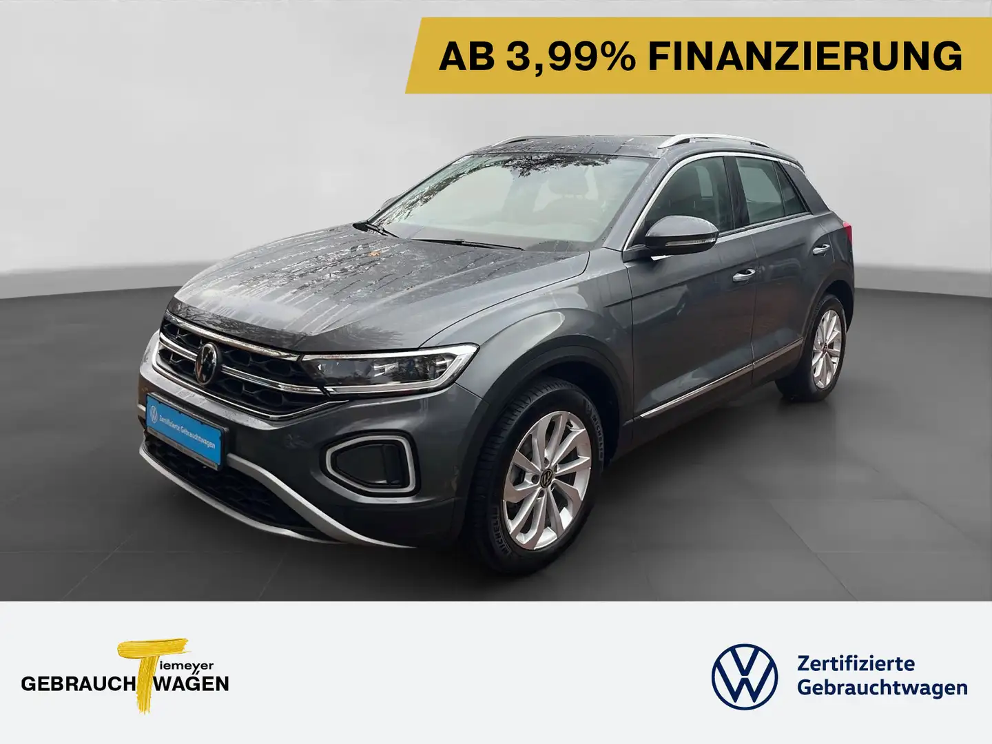 Volkswagen T-Roc 1.0 TSI STYLE NAVI AHK VZE Gris - 1