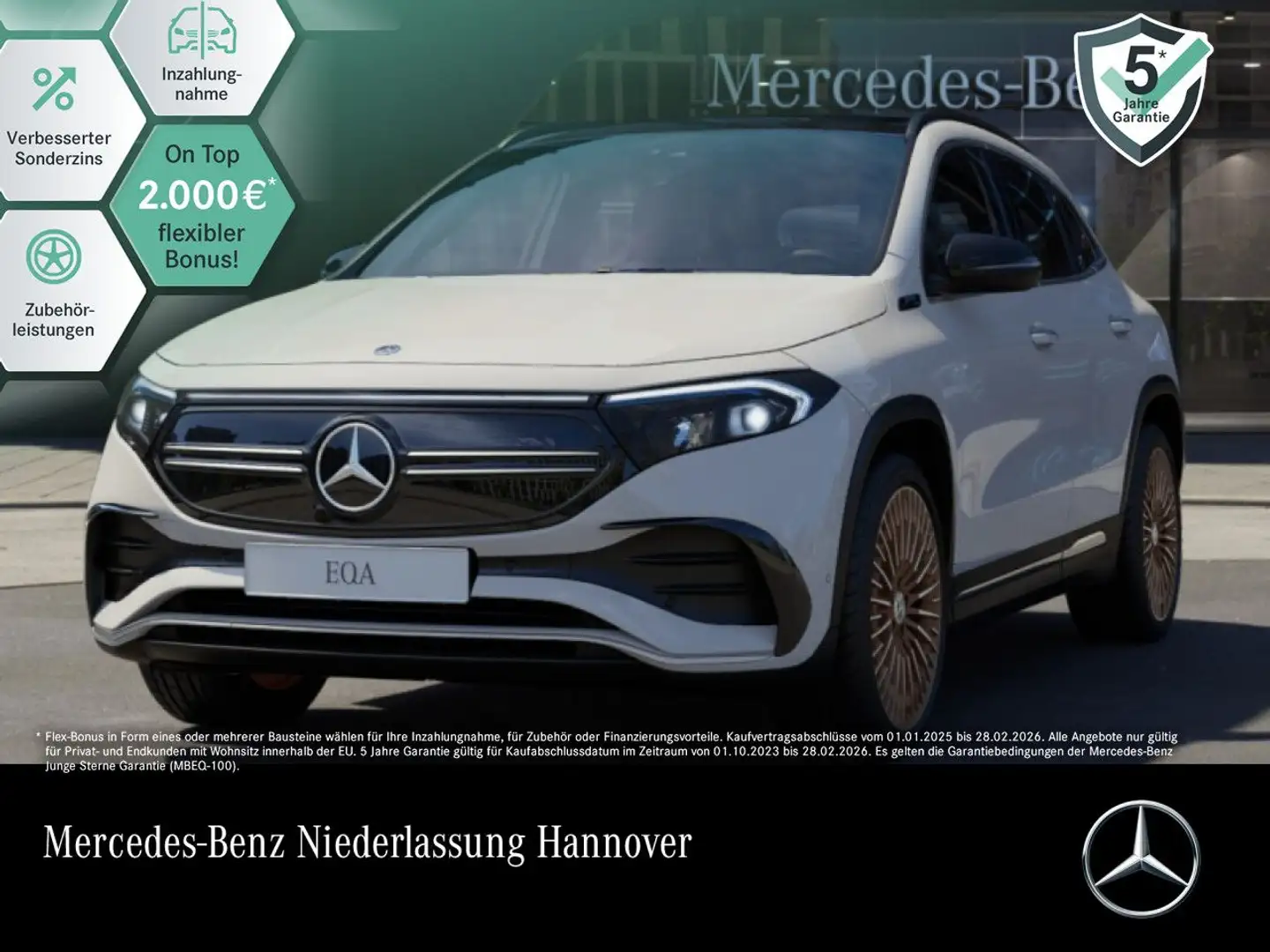 Mercedes-Benz EQA 250 ELECTRICART+20"+PLUS-PAKET+PANO+KAMERA Wit - 1
