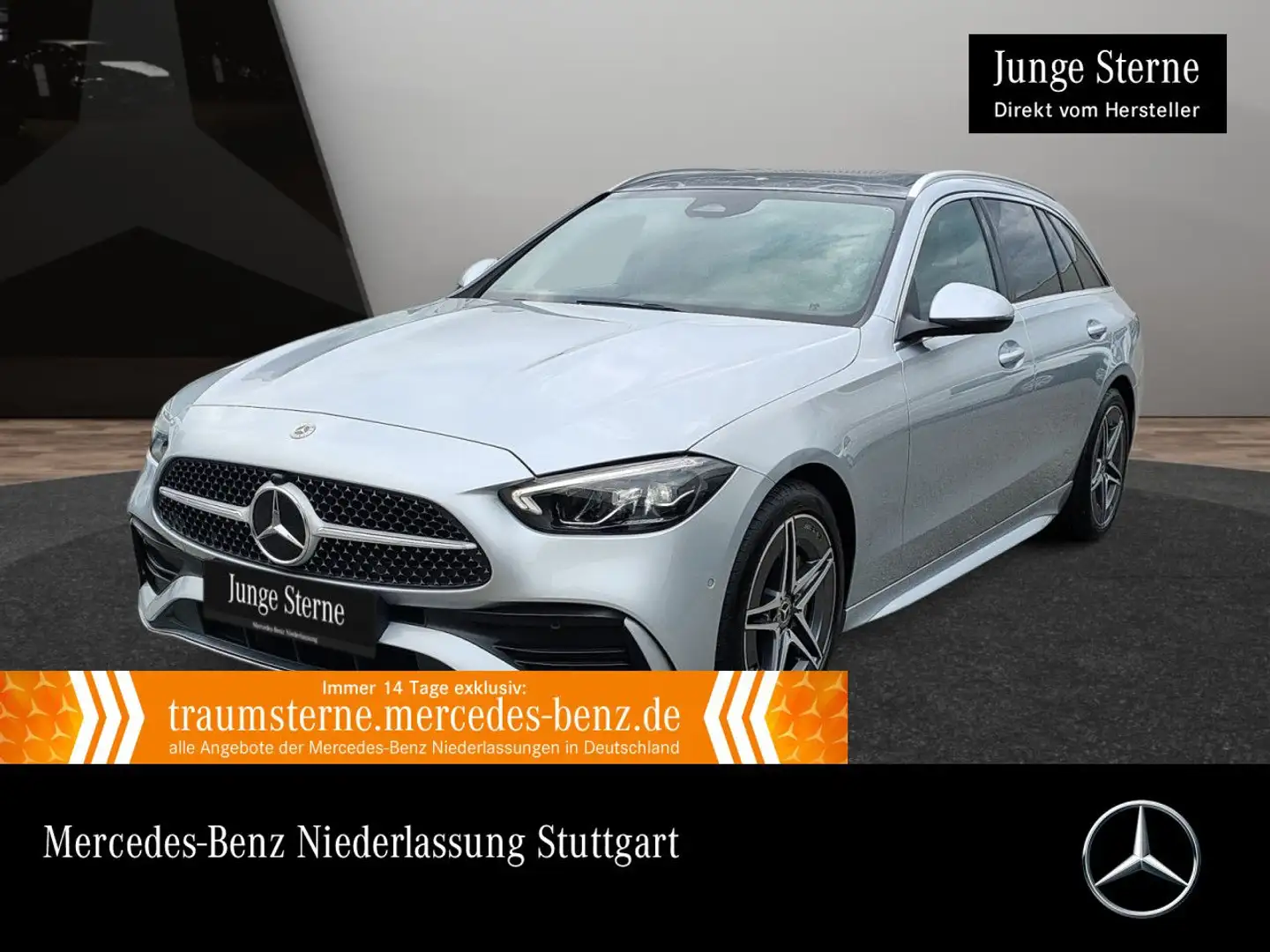Mercedes-Benz C 220 d T AMG+PANO+LED+KAMERA+TOTW+KEYLESS+9G Silber - 1