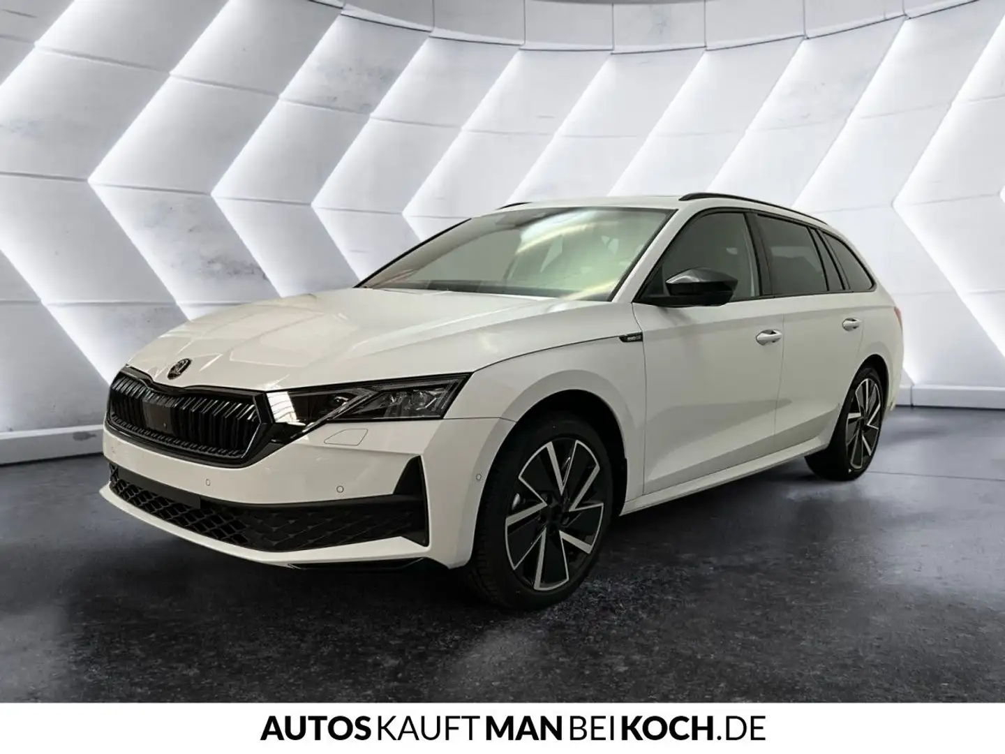 Skoda Octavia Combi Sportline 2.0 TDI DSG AHK STHZ PANO Blanc - 2