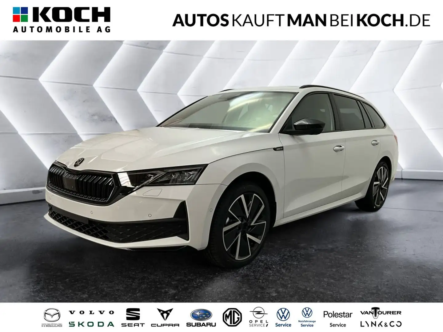 Skoda Octavia Combi Sportline 2.0 TDI DSG AHK STHZ PANO Blanc - 1
