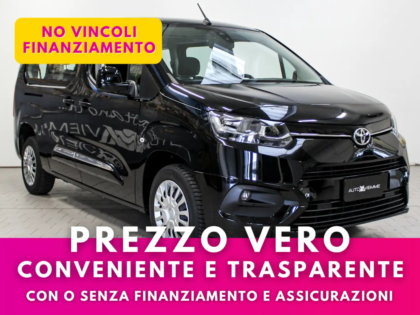 Toyota Proace City Verso 1.5d 130cv L2 Lounge 7 POSTI Schwarz - 1