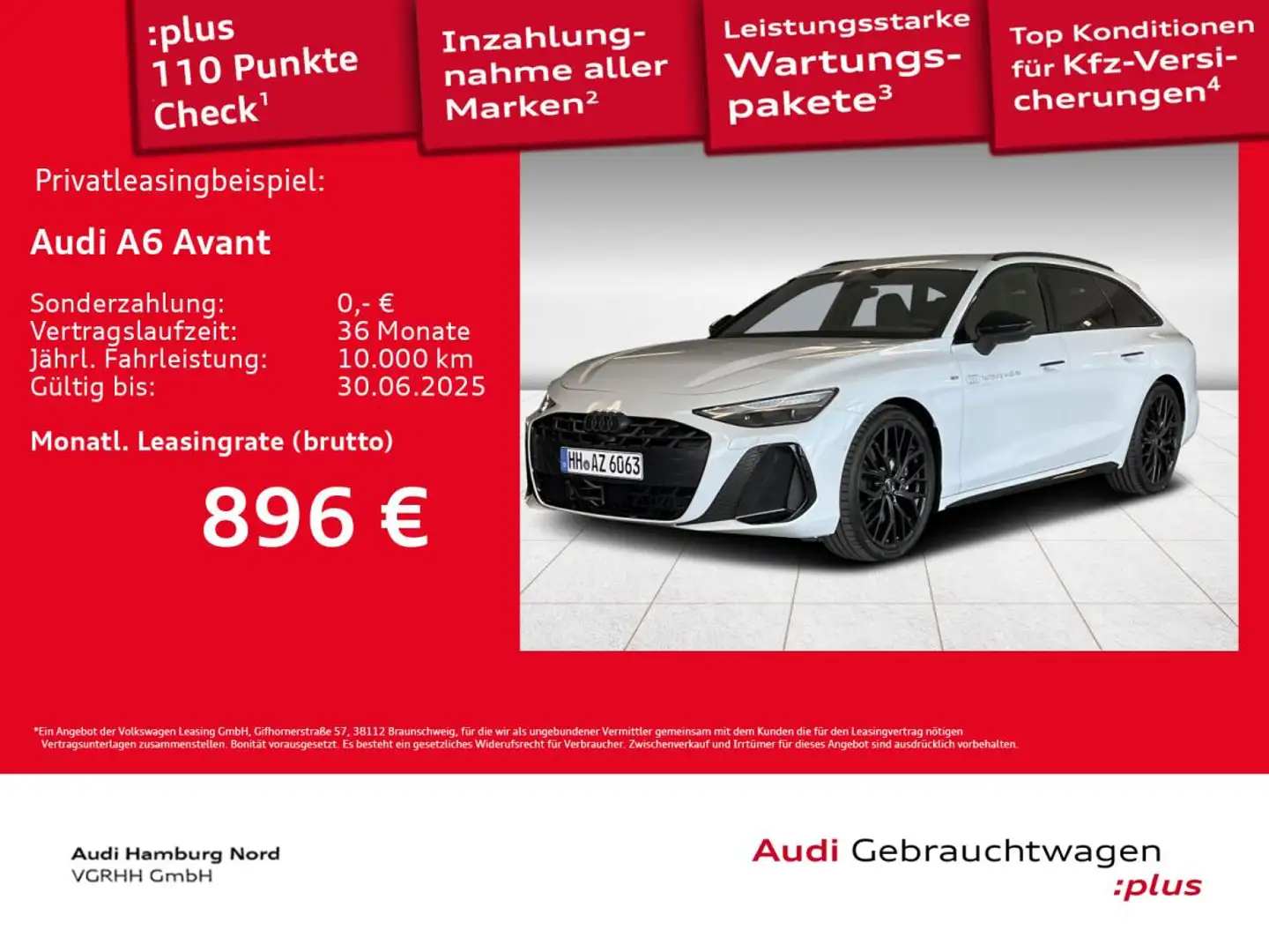 Audi A6 Avant 2.0 TDI quattro S line Matrix ACC 360° Weiß - 1