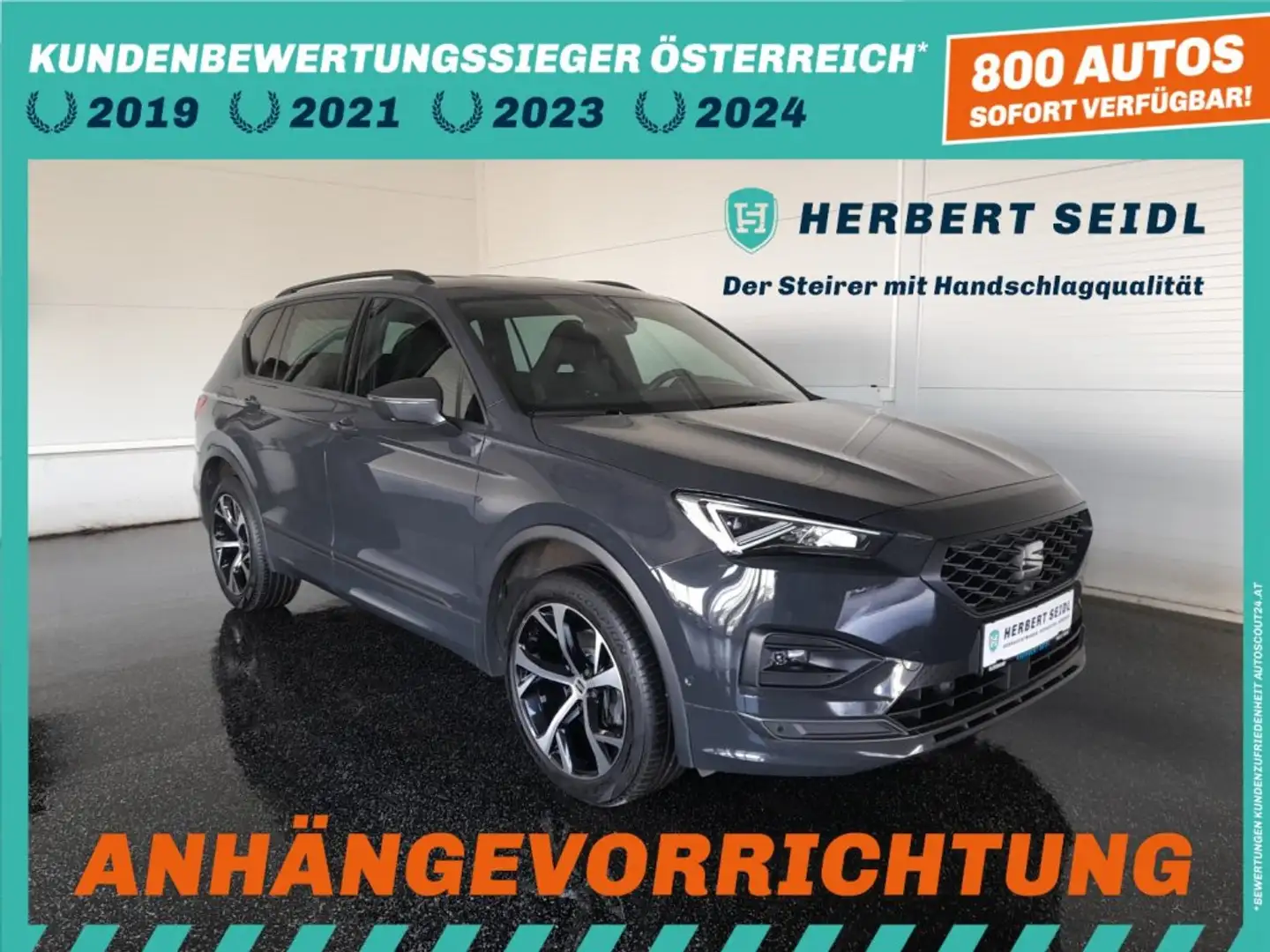 SEAT Tarraco FR-LINE 2,0 TDI DSG *STANDHZG / 19 ZOLL / VIRTUELL / NAVI / AHV & 360° KAMERA / ACC / MEMORY / BEATS / E-KLAPPE* Grau - 1