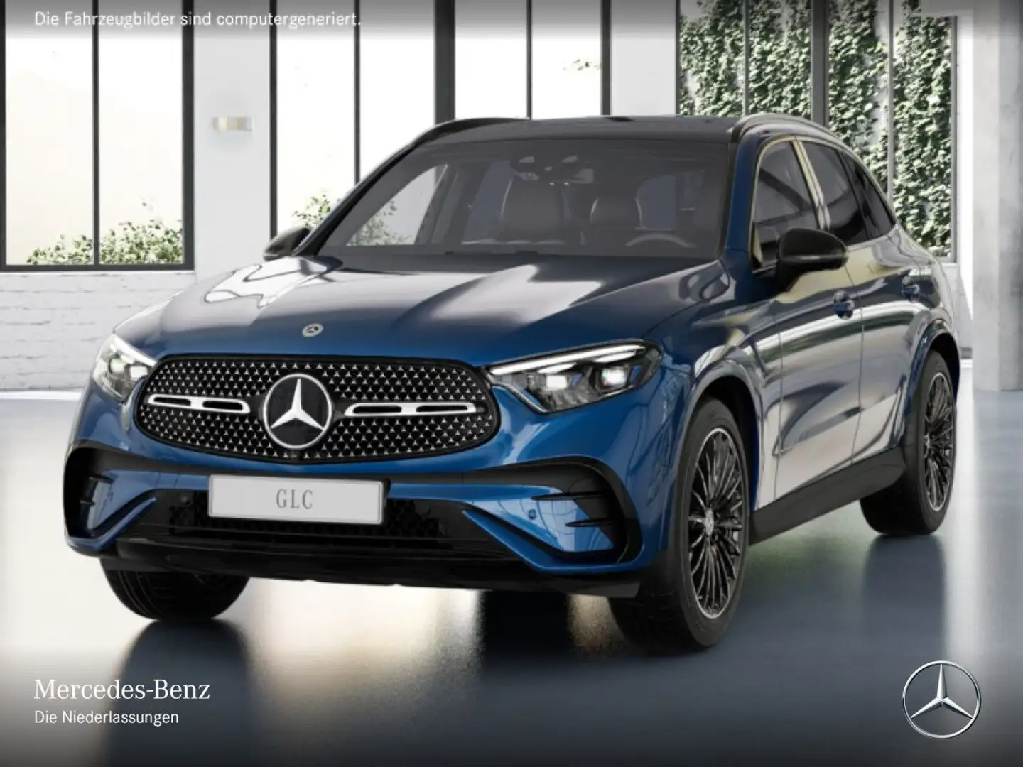 Mercedes-Benz GLC 220 d 4M AMG+NIGHT+PANO+360+AHK+KEYLESS+9G Blau - 2