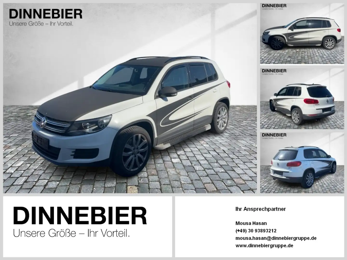Volkswagen Tiguan 1.4 *PDC+KLIMA+SITZHEIZUNG+ALLWETTER* LM PDC Klima Blanc - 1