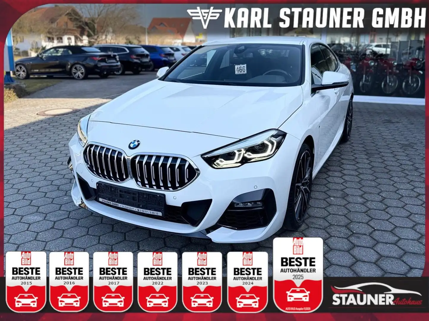 BMW 218 i Gran Coupé M-Sport AHK ABSTANDST. LED NAVI Weiß - 1