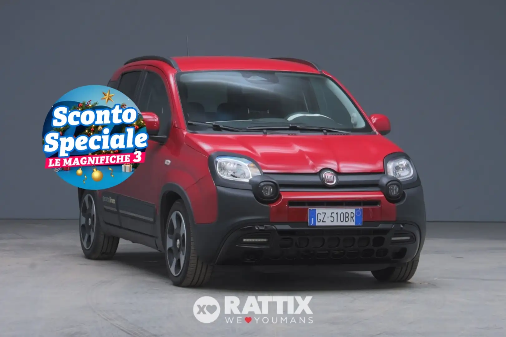 Fiat Panda Pandina 1.0 Firefly Hybrid 70CV Cross Rouge - 1