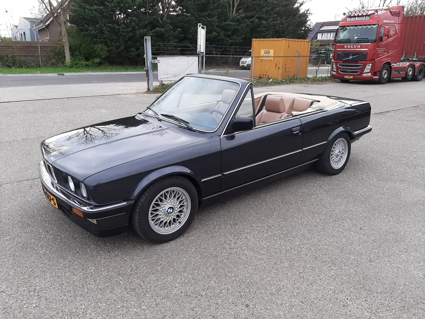 BMW 325 i cabrio E30 (1989) diamond black beige leather Zwart - 1