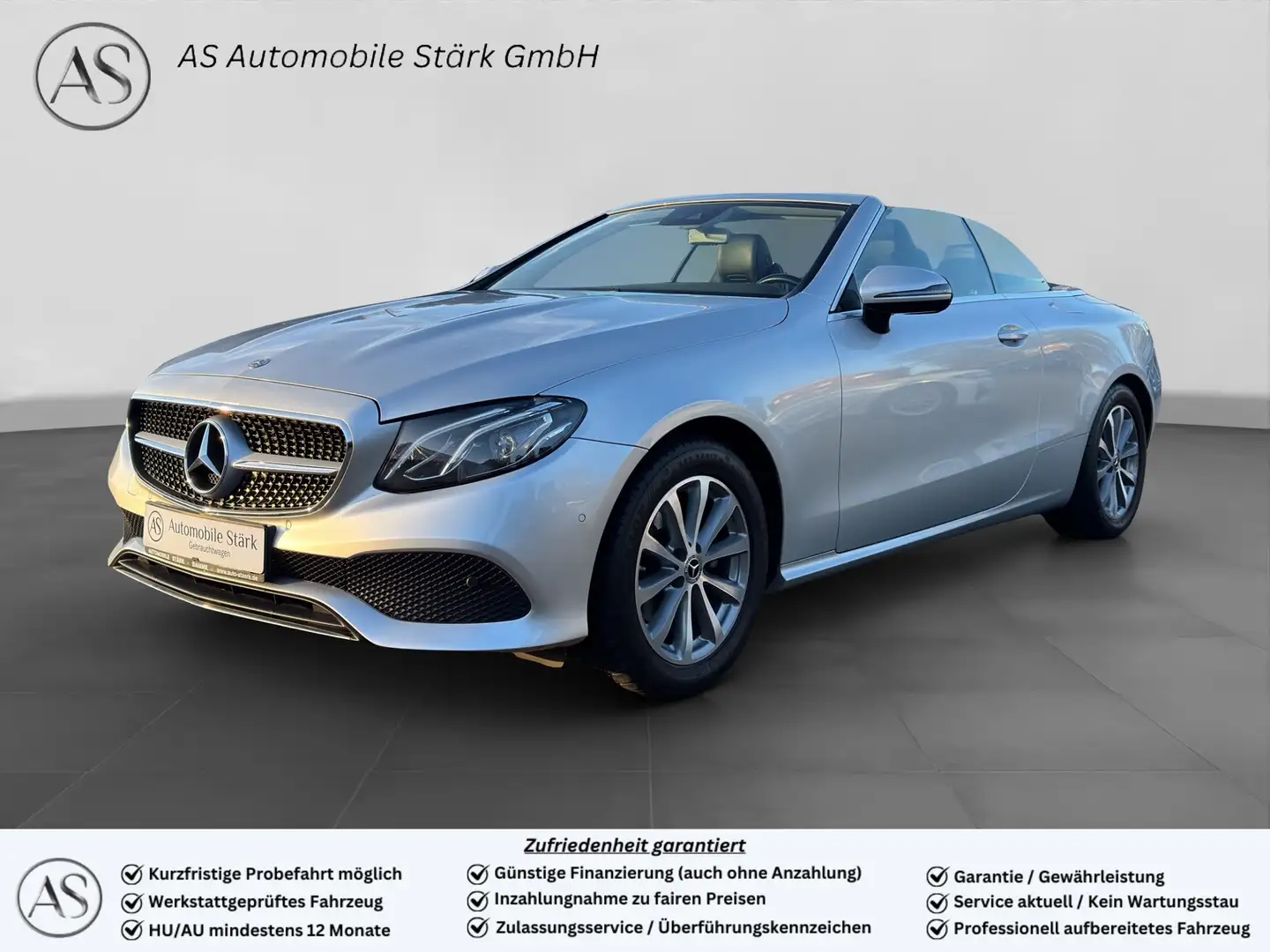 Mercedes-Benz E 200 Cabrio Avantgarde+LED+Airscarf+Leder+Cam Argent - 1