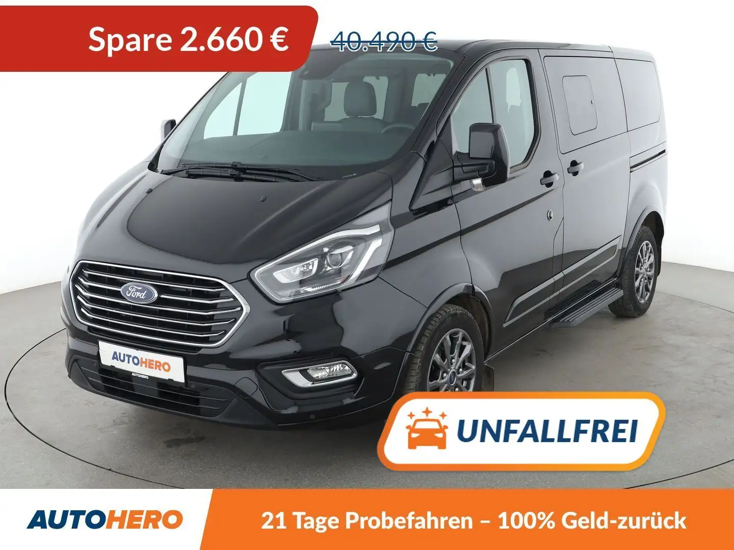 Ford Tourneo Custom 2.0 TDCi L1 Titanium X Aut.*NAVI*BI-XENON*TEMPO* Noir - 1