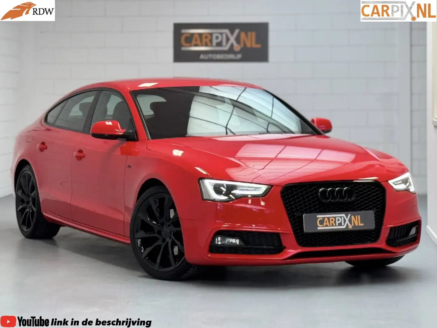 Audi A5 Sportback 1.8 TFSI S Line 19", Carkit, Facelift Rood - 1