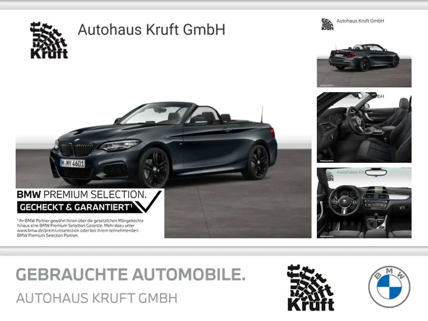 BMW 218 i Cabrio M SPORT+DAB+NAVI+KAMERA+HIFI Grau - 1