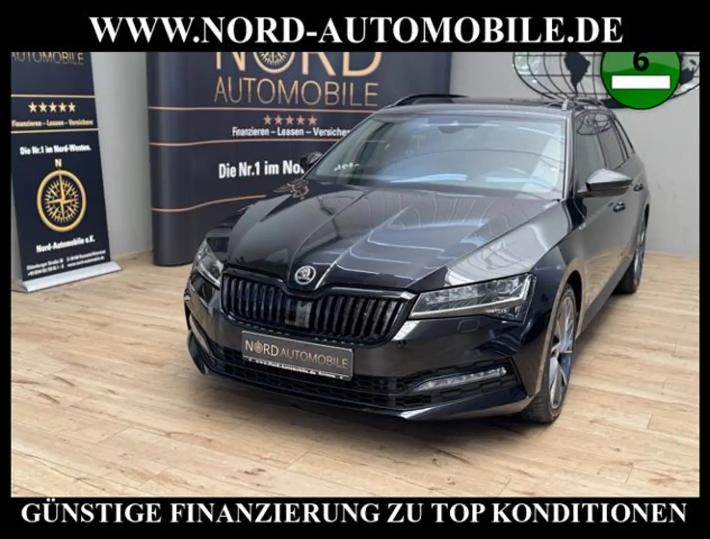 Skoda Superb Combi Sportline 2.0 TSI DSG Pano/AHK/19 Sportline Zwart - 1