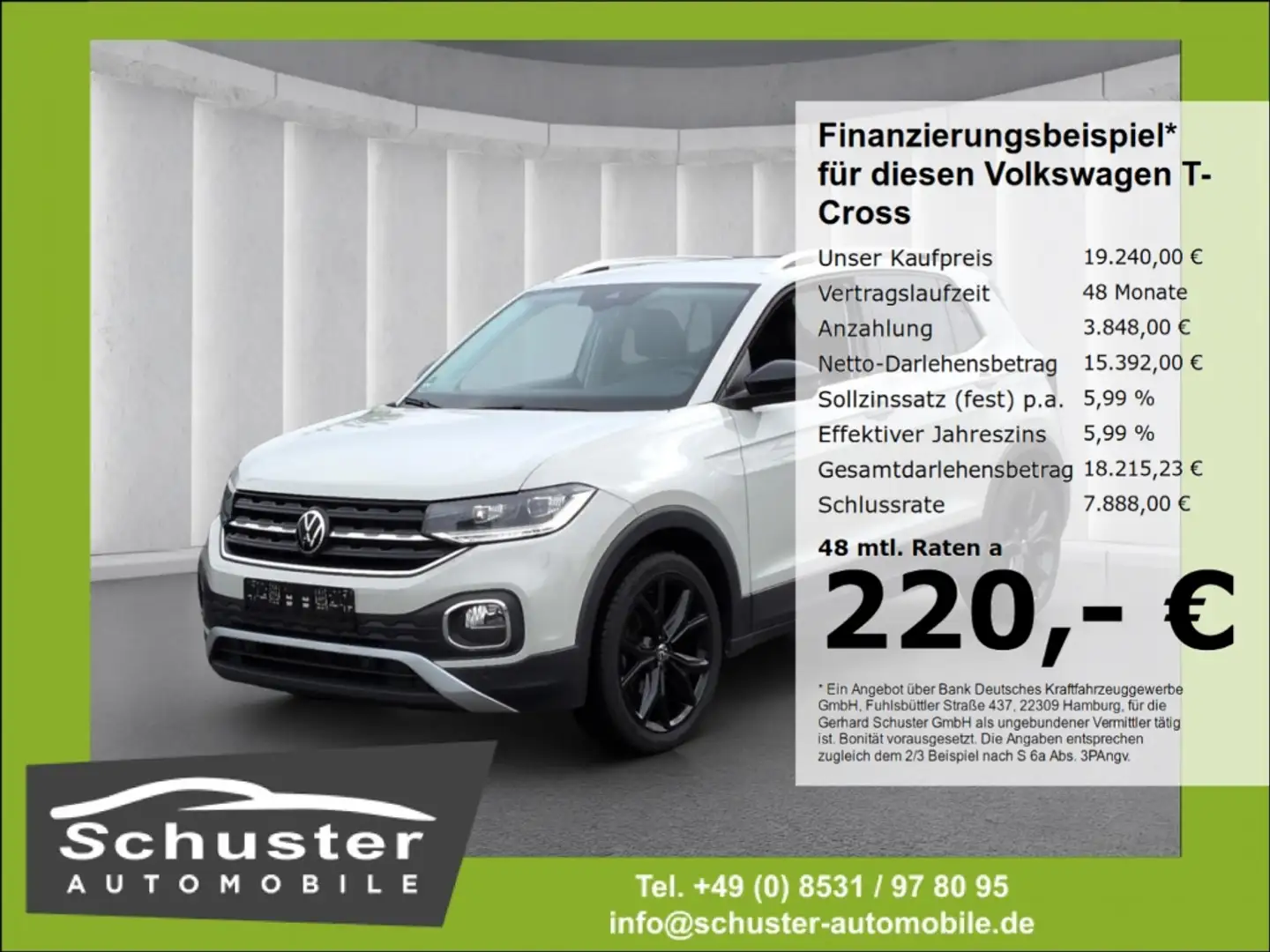 Volkswagen T-Cross Style 1.0TSI*LED ACC digCockp R-Kam 18* Grau - 1