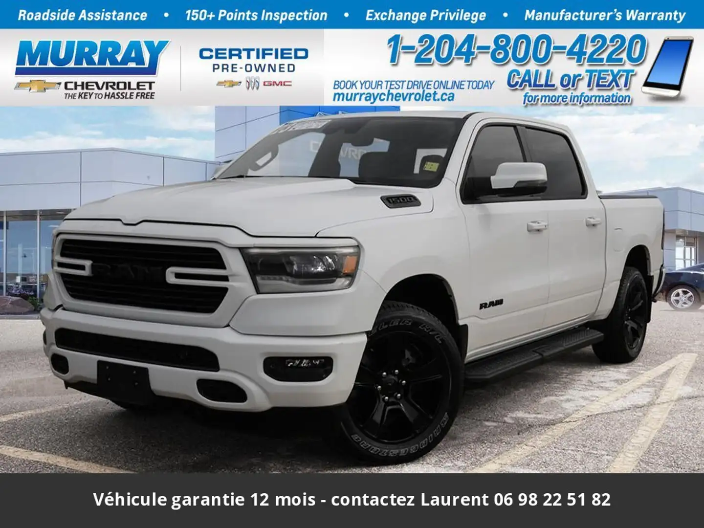 Dodge RAM Sport Night 12P 5.7L 4x4 Tout compris hors homolog Blanc - 1