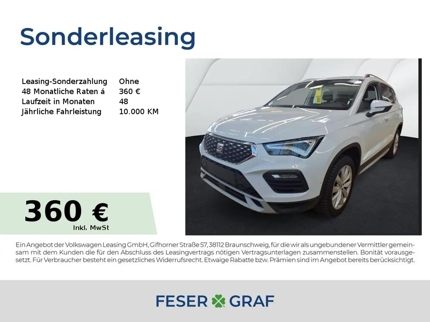 SEAT Ateca Xperience 1.5TSI LED/NAVI/KAMERA/FULL LINK Weiß - 1