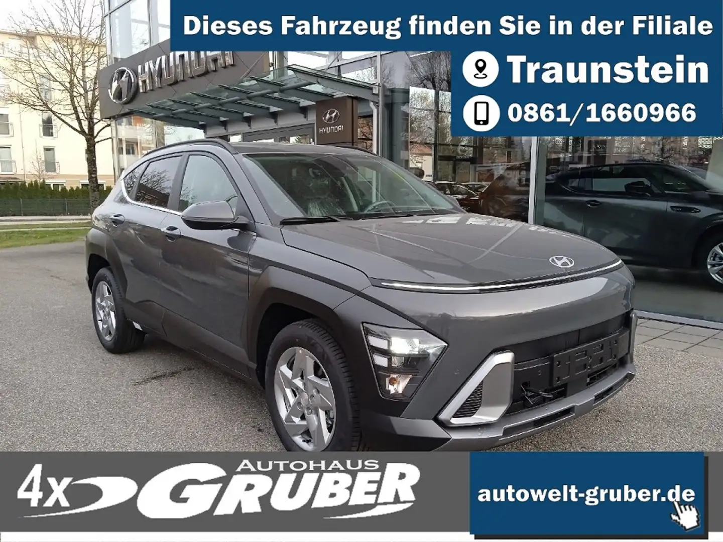Hyundai KONA 1.6 T-GDI (150 PS) Trend Grijs - 1