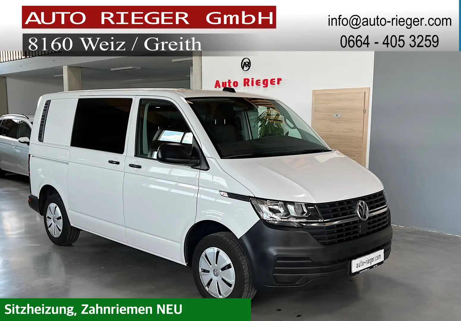 Volkswagen T6.1 Transporter KR 2,0 TDI Klima, PDC Blanc - 1