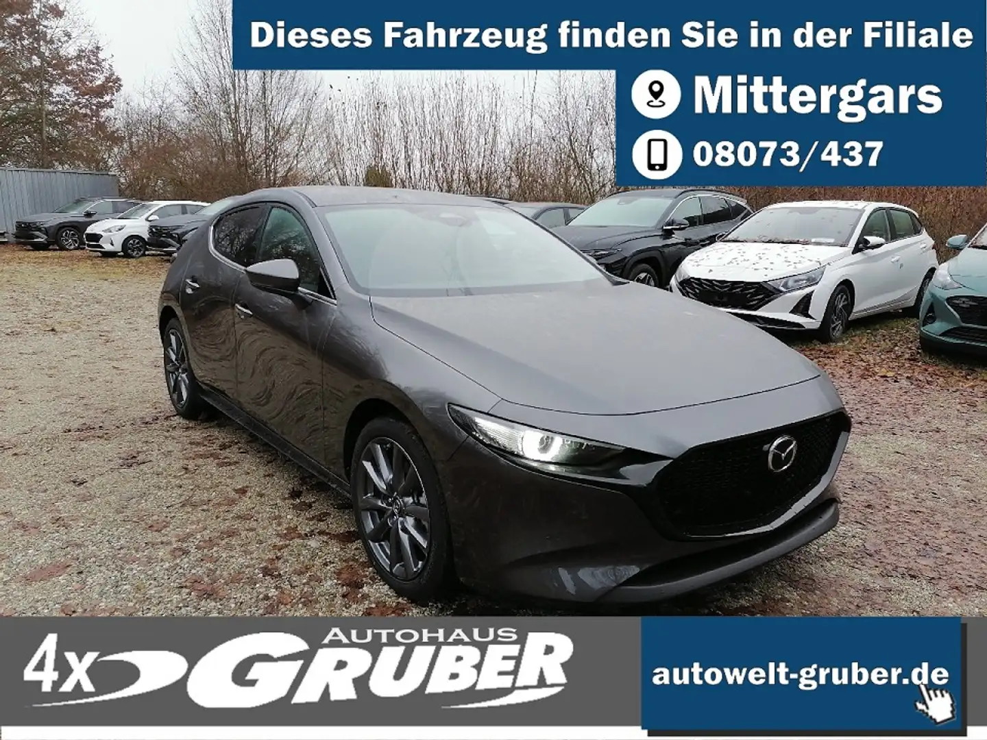 Mazda 3 2.5L e-SKYACTIV G 140ps Automatik Center + Design- Grau - 1