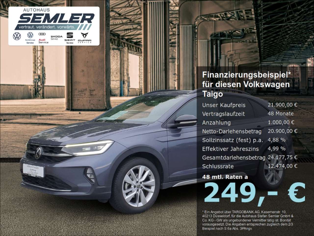 Volkswagen Taigo 2023 — Move 1.5 TSI DSG AHK MATRIX NAVI SHZ APP