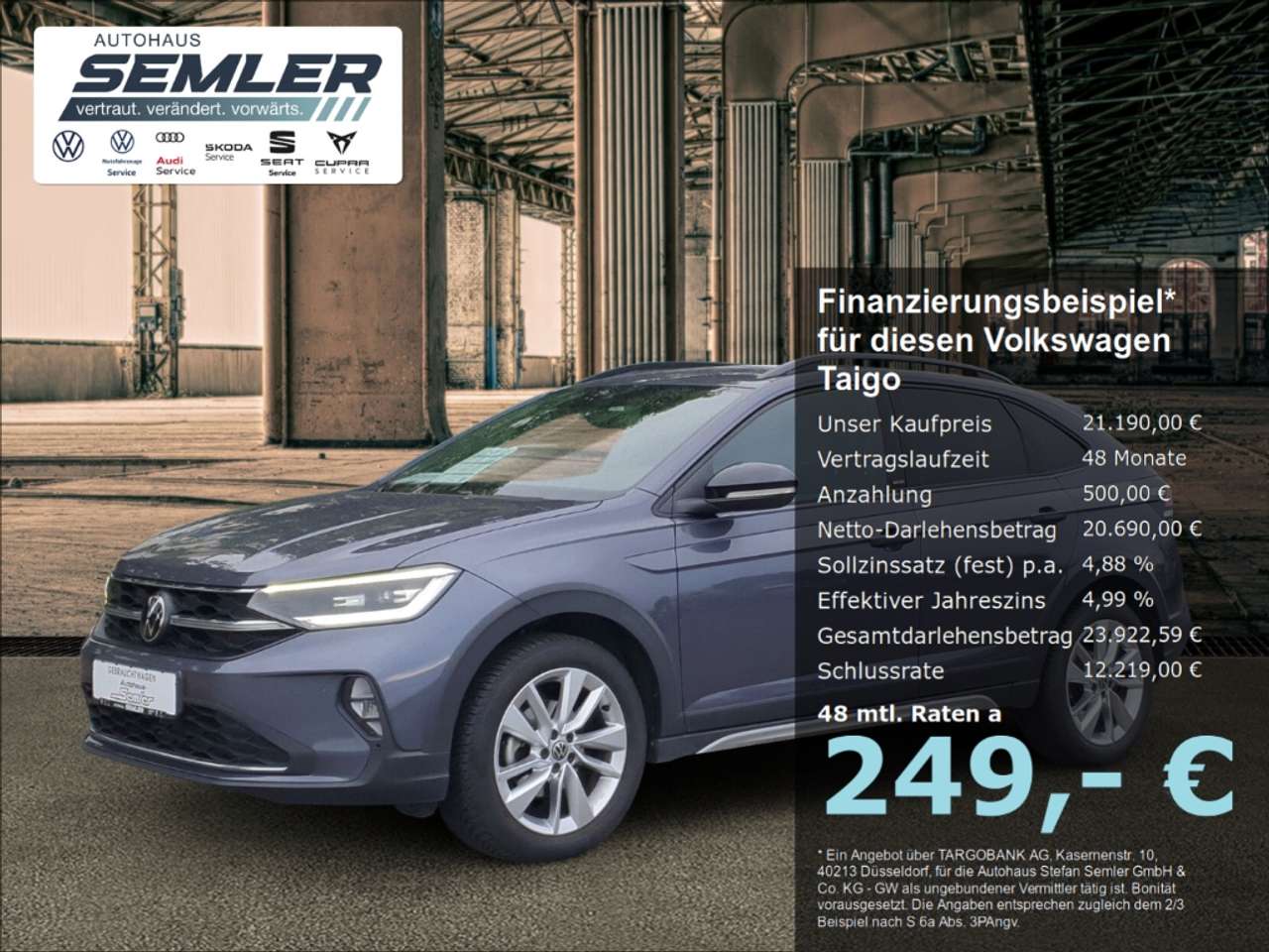 Volkswagen Taigo — Volkswagen Taigo Move 1.5 TSI DSG AHK MATRIX NAVI SHZ APP
