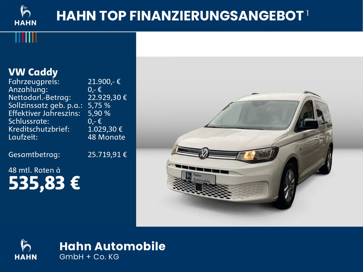 Volkswagen Caddy Life 2.0 TDI 90 KW PDC Klima AHK Weiß - 2
