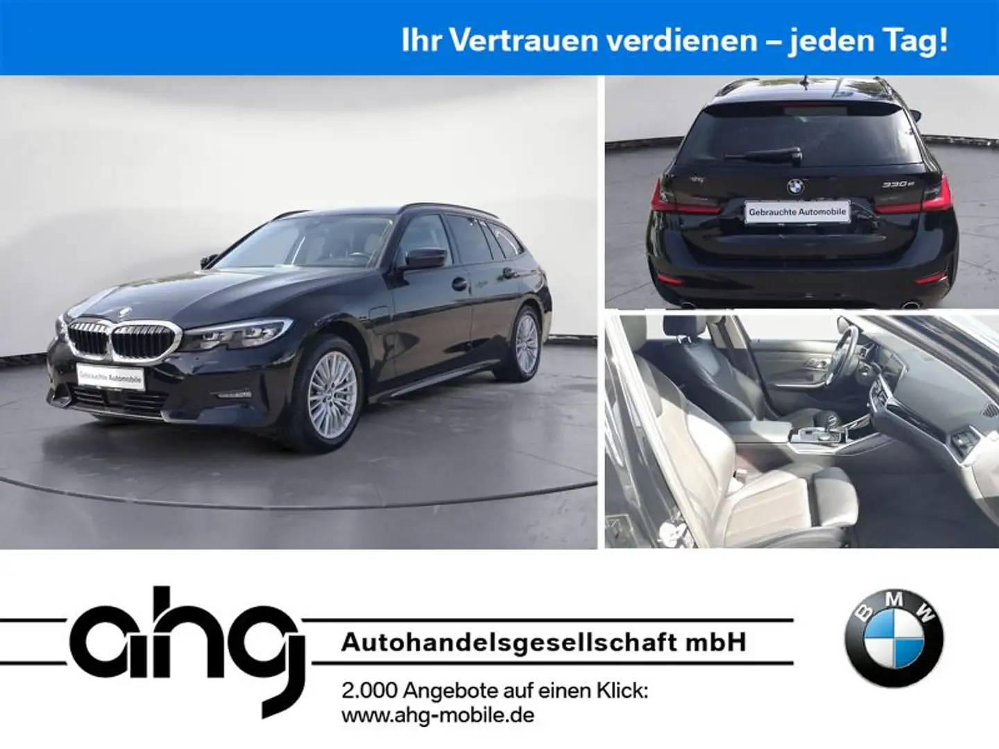 BMW 330 e Touring Sport Line Aut- AHK ACC Kamera Noir - 1