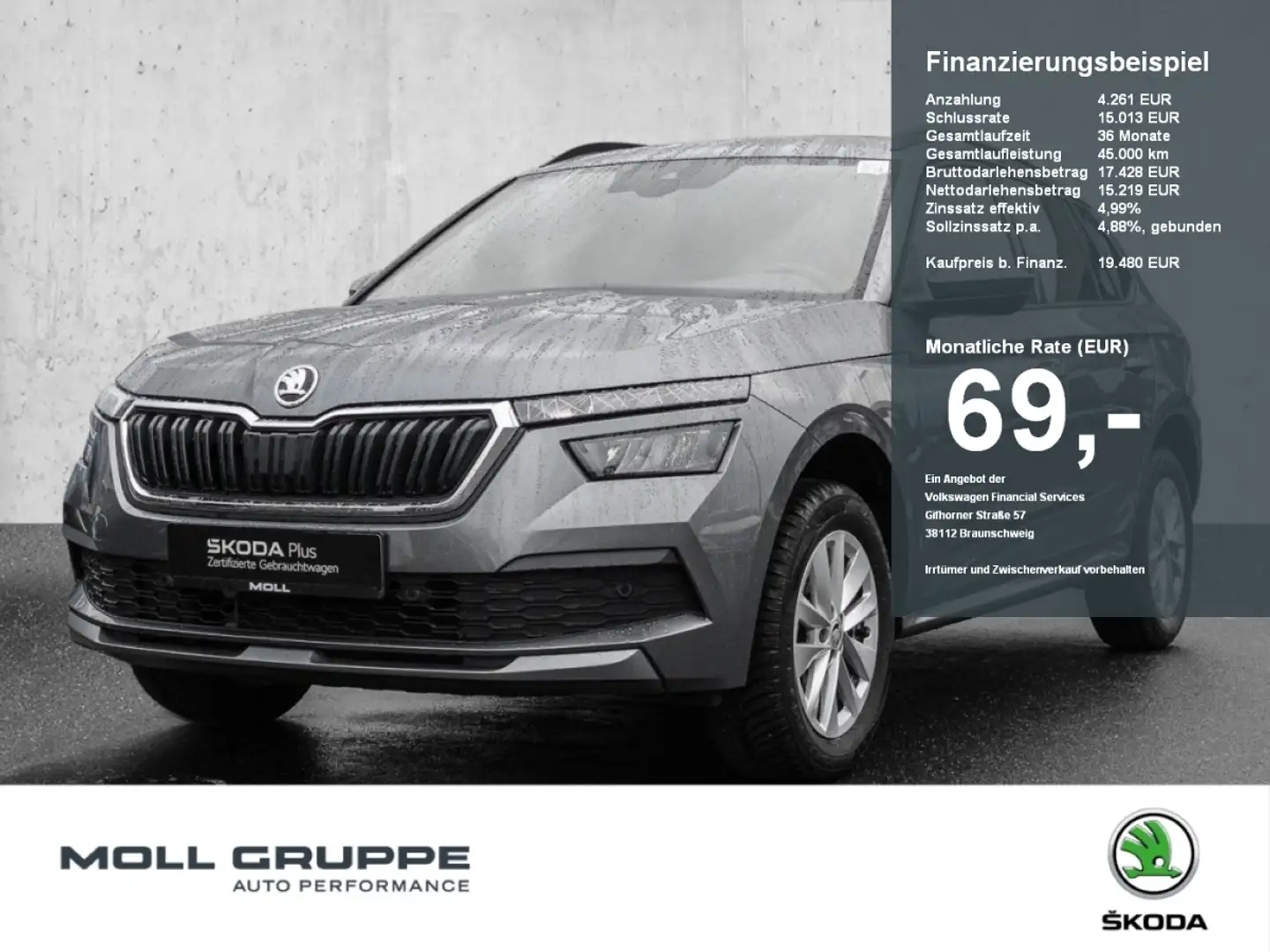 Skoda Kamiq 1.0 TSI Ambition LED FLA W-PAKET PDC Grau - 1