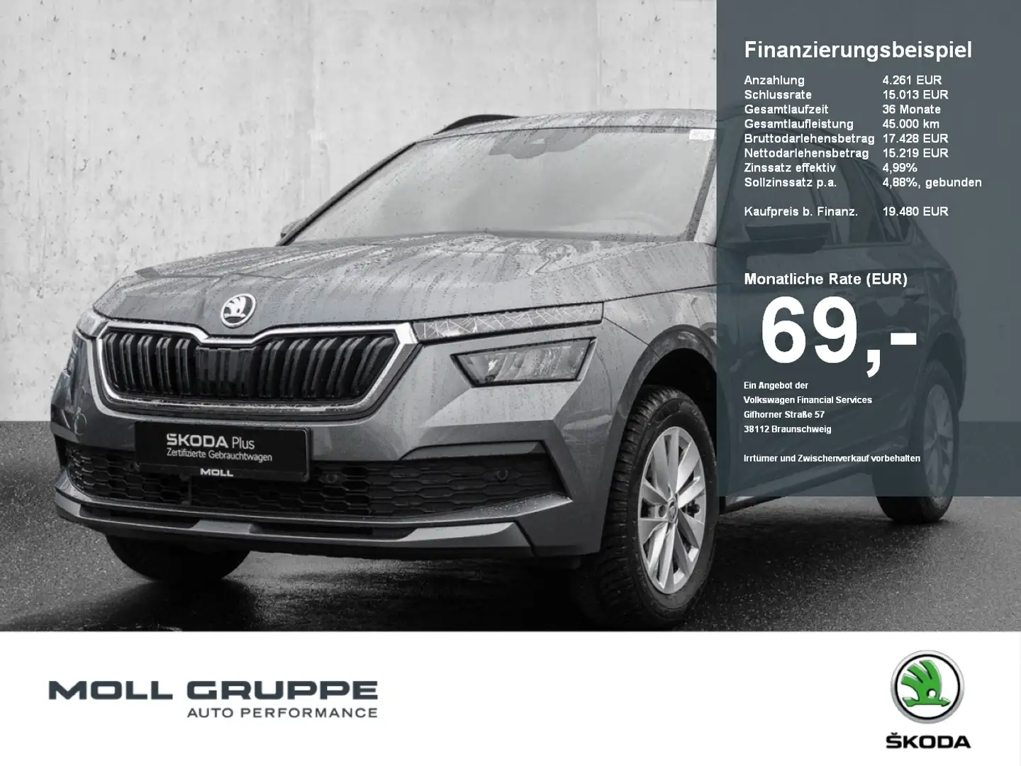 Skoda Kamiq 1.0 TSI Ambition LED FLA W-PAKET PDC Grau - 1