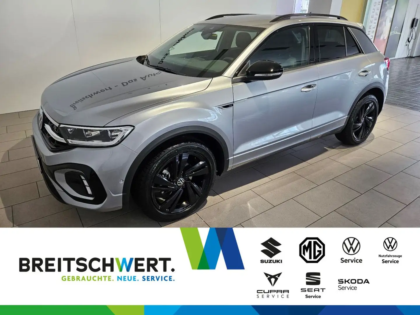 Volkswagen T-Roc 1.5 TSI R-Line DSG BlackStyle AHK LED Navi Silber - 1