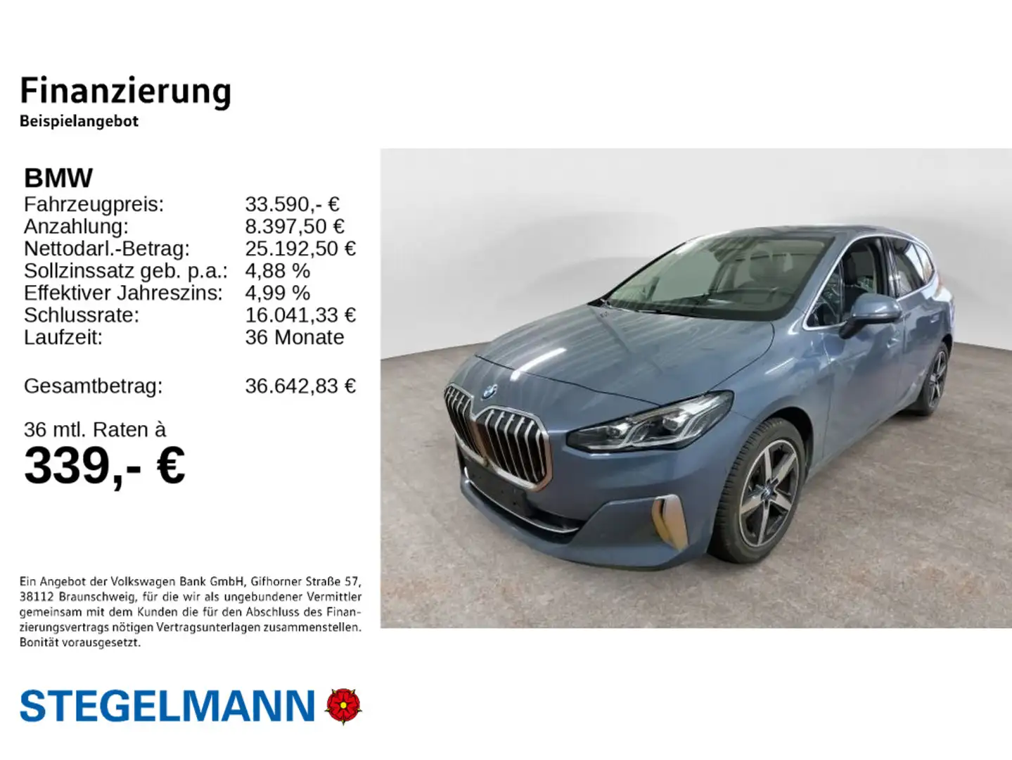 BMW 223 iA Active Tourer XDrive Luxury Line *Pano*AH Grau - 2