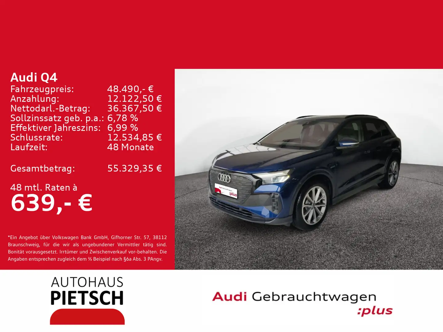 Audi Q4 e-tron 45 e-tron Blau - 1