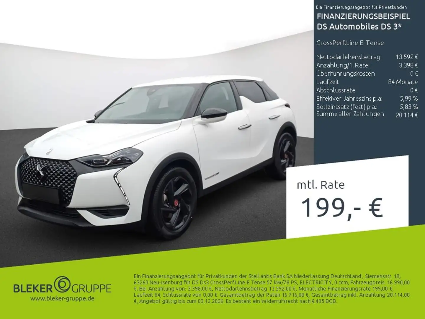 DS Automobiles DS 3 CrossPerf.Line E Tense Blanc - 1