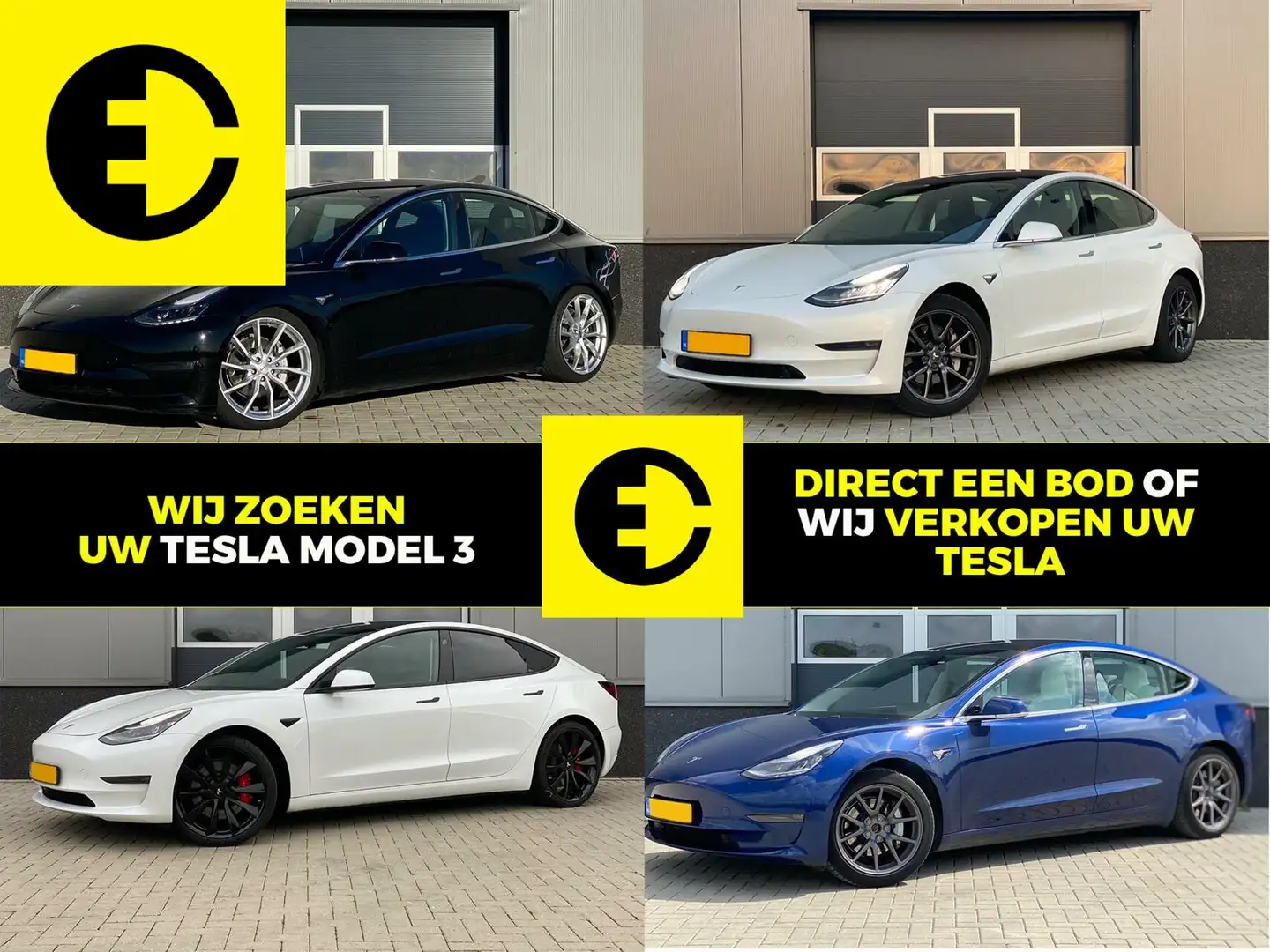 Tesla Model 3 Alle uitvoeringen gezocht | Verkoop uw Tesla Синій - 1