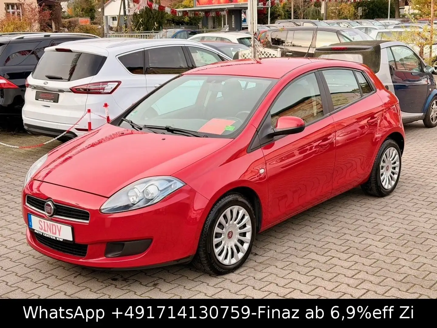 Fiat Bravo 1.4 16V Easy-2.HAND-KLIMA-84TKM-ZAH+TÜVNEU Rot - 1