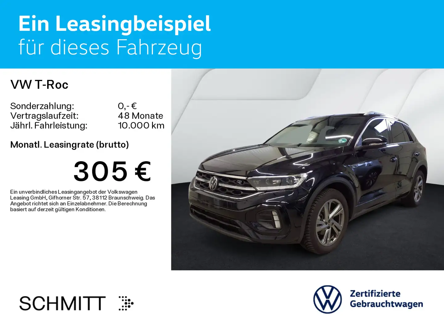 Volkswagen T-Roc T-ROC 1.5 TSI DSG R-LINE*AHK*KAMERA*NAVI*LED-PLU Noir - 2