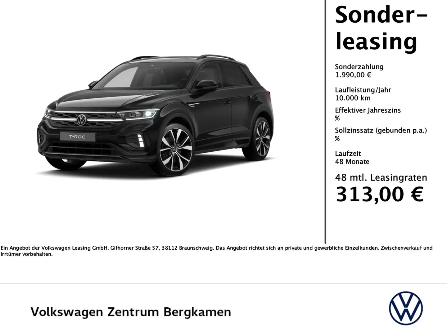 Volkswagen T-Roc 1.5 R-LINE DSG BLACKSTYLE eKLAPPE PANO CAM Zwart - 1