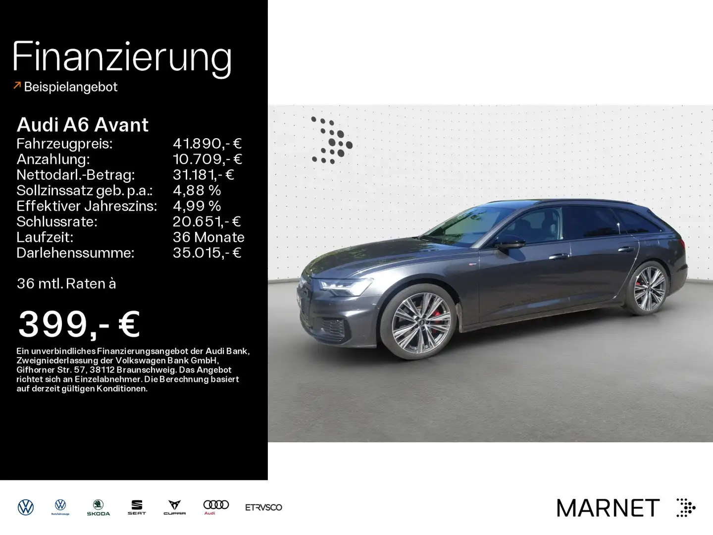 Audi A6 55 TFSI e quattro Sport*Navi*Matrix*Alu Grijs - 1