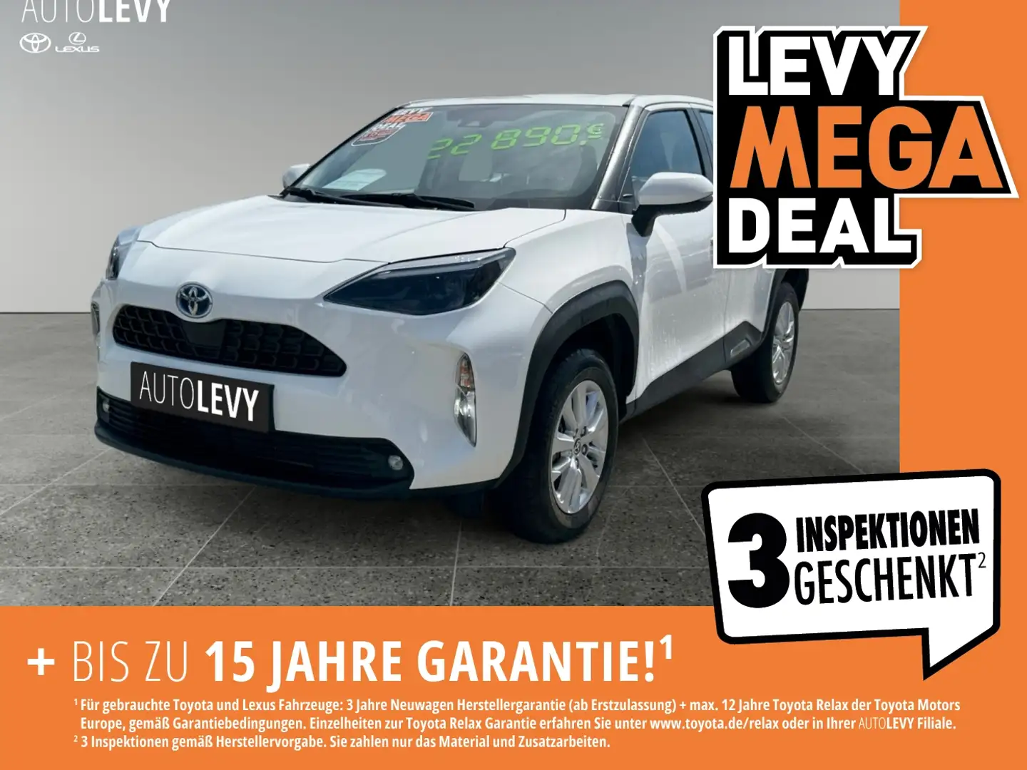 Toyota Yaris Cross 1.5-l-VVT-iE Hybrid Carplay*Tempomat Weiß - 1
