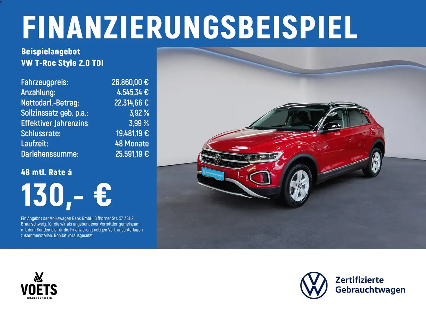 Volkswagen T-Roc Style 2.0 TDI LED+App-Connect+SHZ Rood - 2